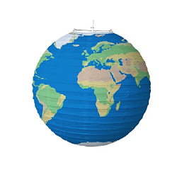 Подвесной фонарик планета "Земля" 30 см
