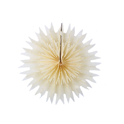 Снежинка обьемная 20 см айвори