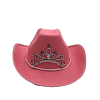 Шляпа ковбойская с короной, розовый