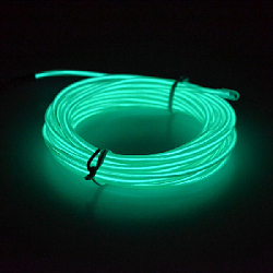 Шнур неоновый светящийся 4 м, зеленый