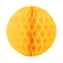 Бумажное украшение шар 40 см ярко-желтый