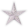 Звезда бумажная 45 см голографическая серебряная
