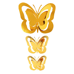 Набор подвесок Бабочки 3D 11 шт золото