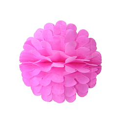 Бумажное украшение Цветочный шар-соты 20 см, розовый