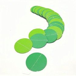 Гирлянда "Кружочки" бумажные 5 см х 4,5 м, Св. Зелен+Зелен