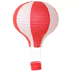 Подвесной фонарик "Воздушный шар" 40 см красный+белый