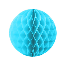 Бумажное украшение шар 30 см голубой 2