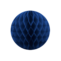 Бумажное украшение шар 20 см темно-синий
