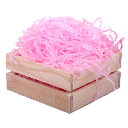 Бумажный наполнитель тишью жатый 5 мм 1 кг розовый