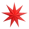 Звезда девятиконечная 75 см, точки и звездочки, красный